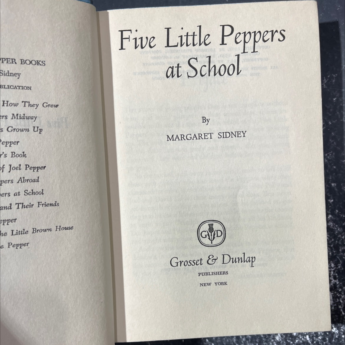 five little peppers at school book, by margaret sidney, 1937 Hardcover image 2