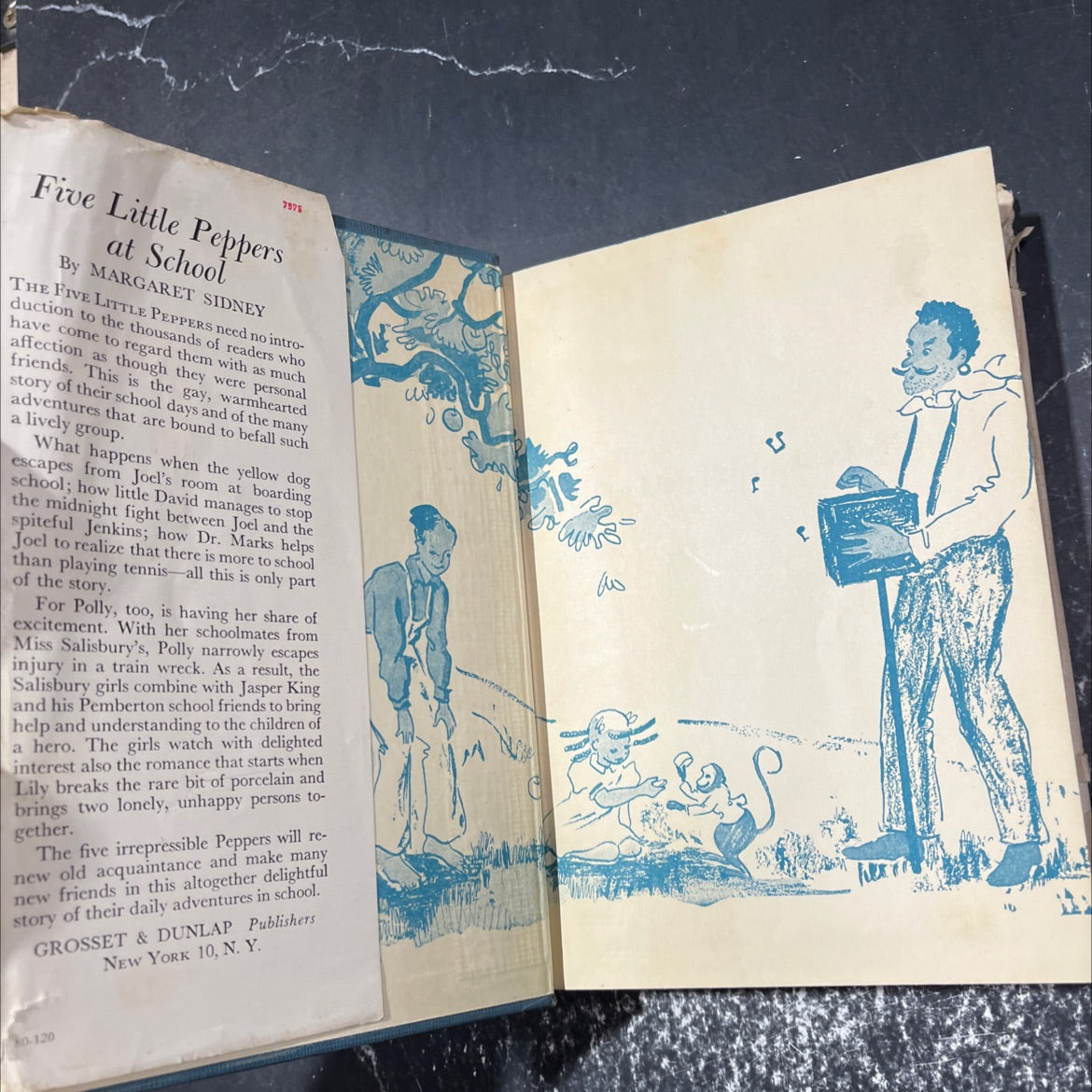 five little peppers at school book, by margaret sidney, 1937 Hardcover image 4