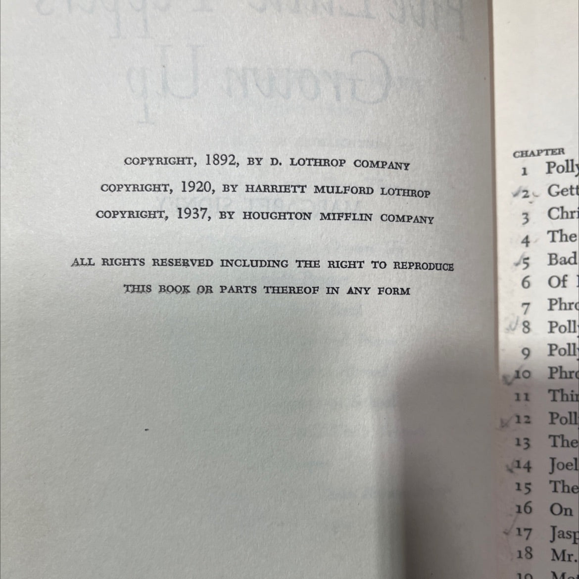 five little peppers grown up book, by margaret sidney, 1937 Hardcover image 3