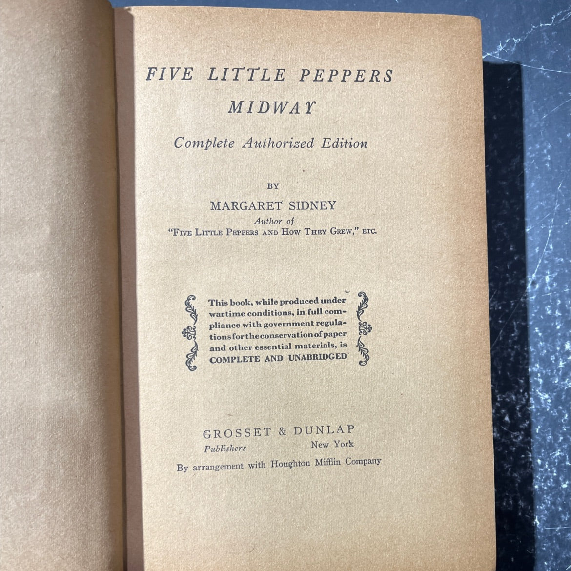 five little peppers midway book, by margaret sidney, 1918 Hardcover image 2