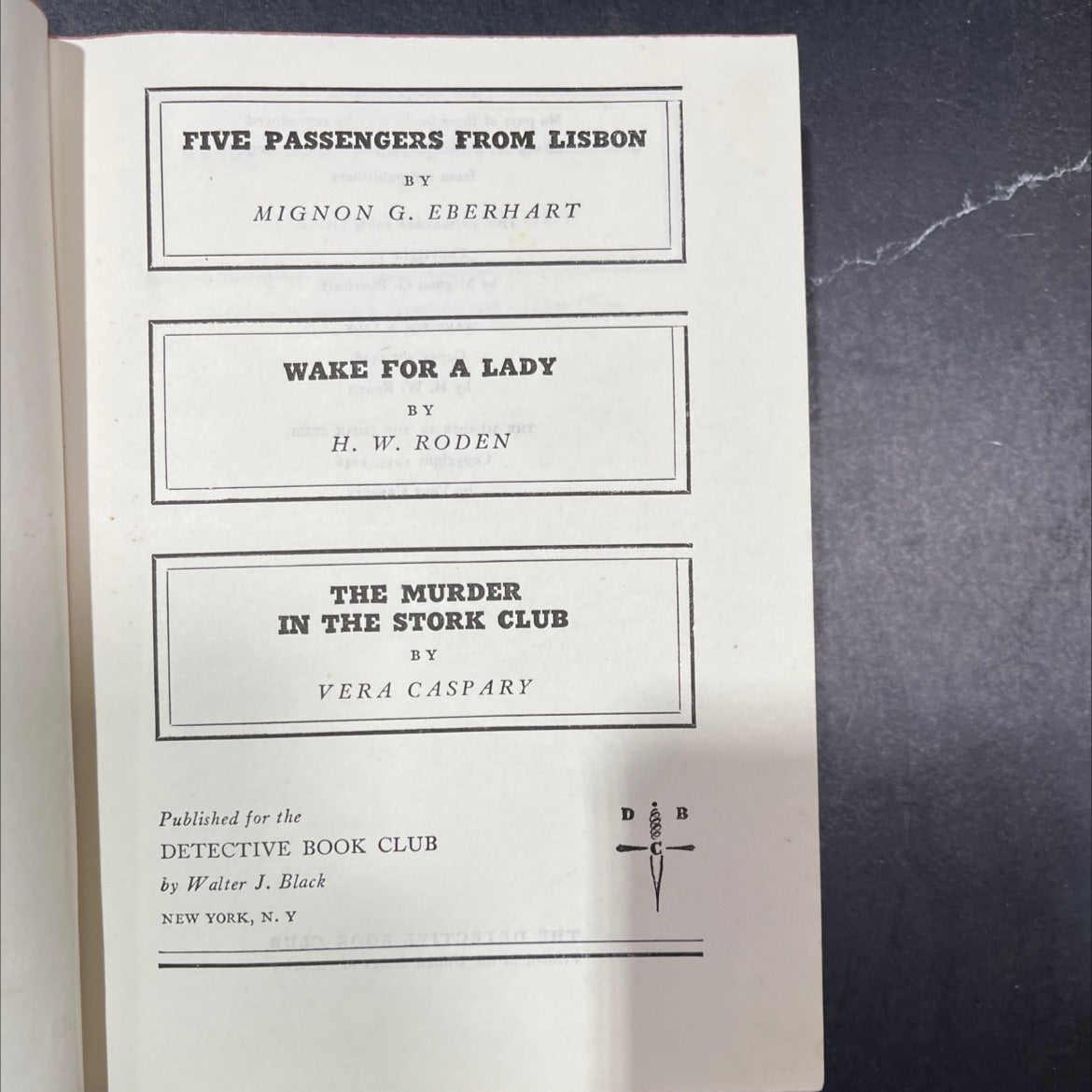 five passengers from lisbon book, by Mignon G. Eberhart, 1946 Hardcover image 2