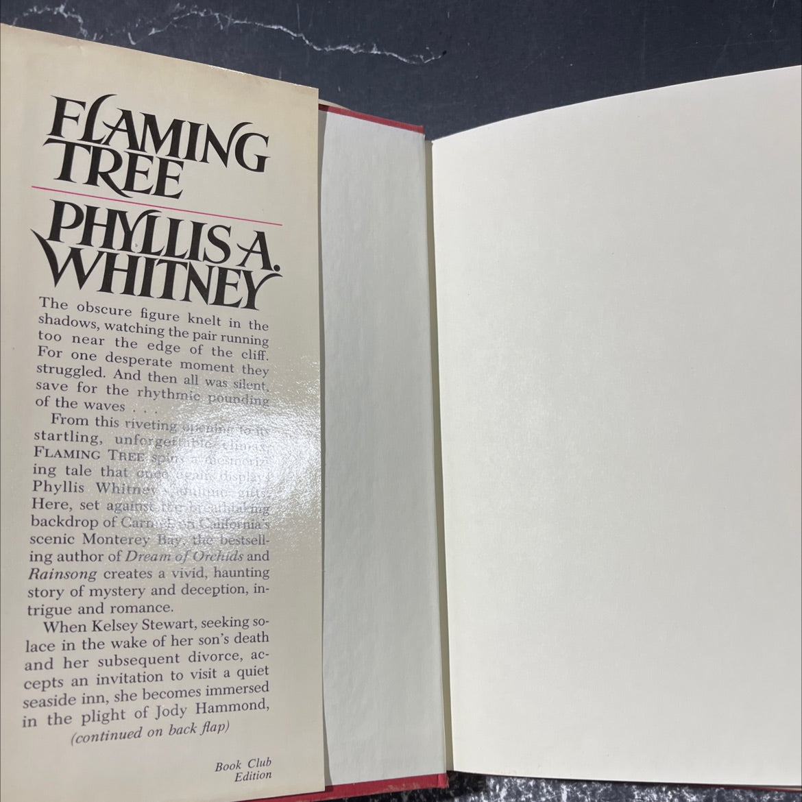 flaming tree book, by phyllis a. whitney, 1985 Hardcover image 4