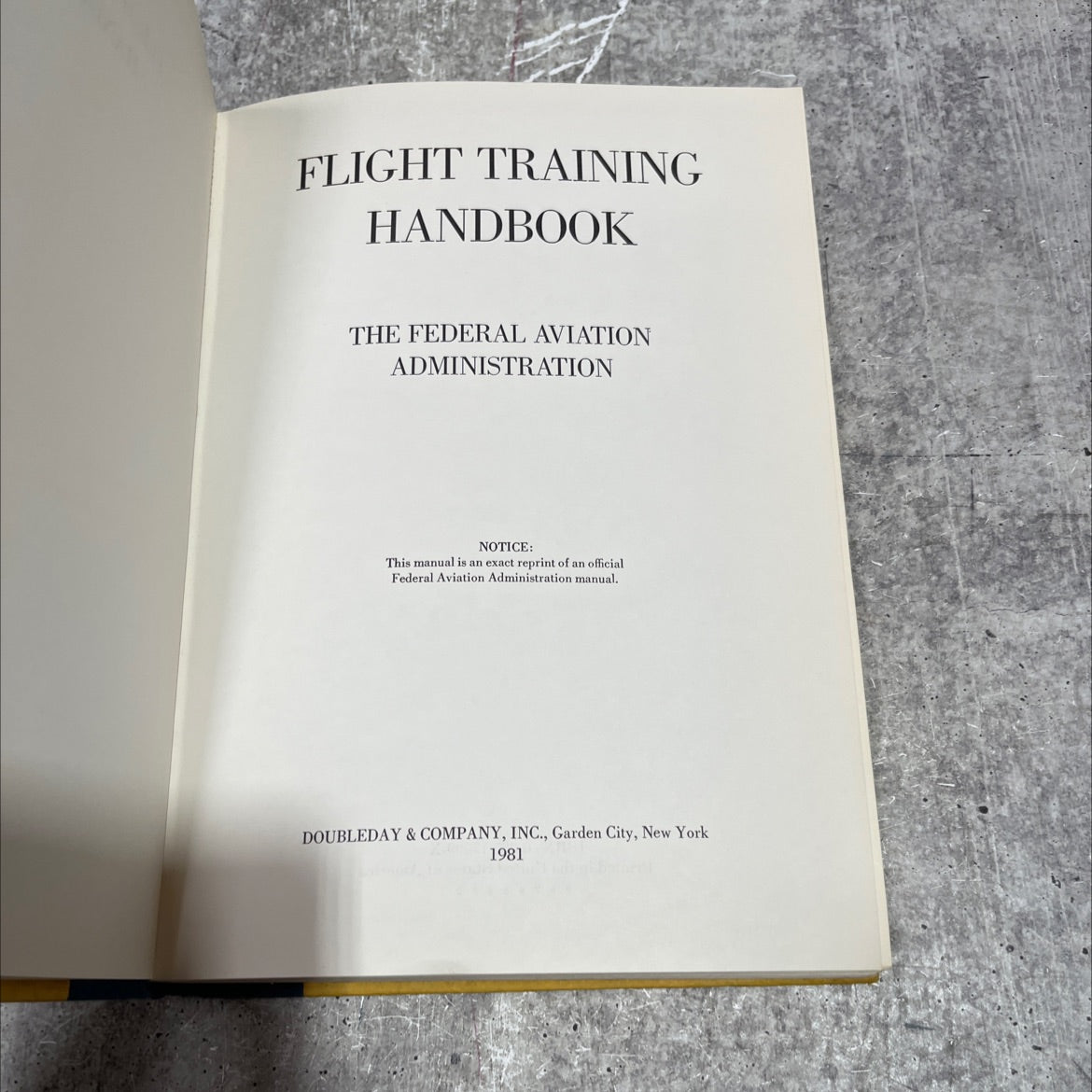 flight training handbook book, by federal aviation administration, 1981 Hardcover image 2