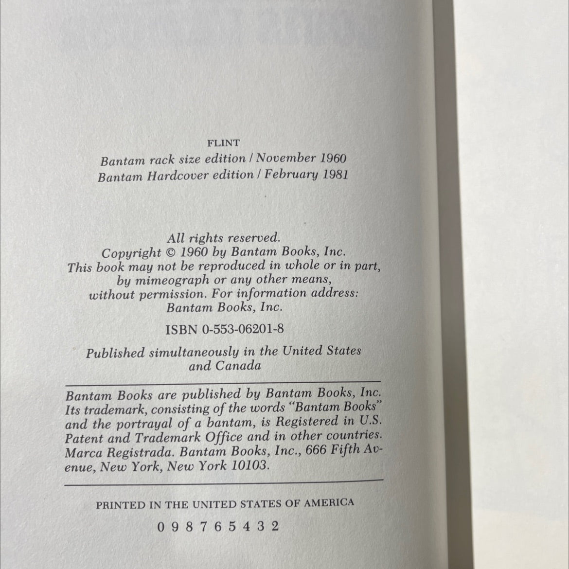 flint book, by louis l'amour, 1981 Leather image 3