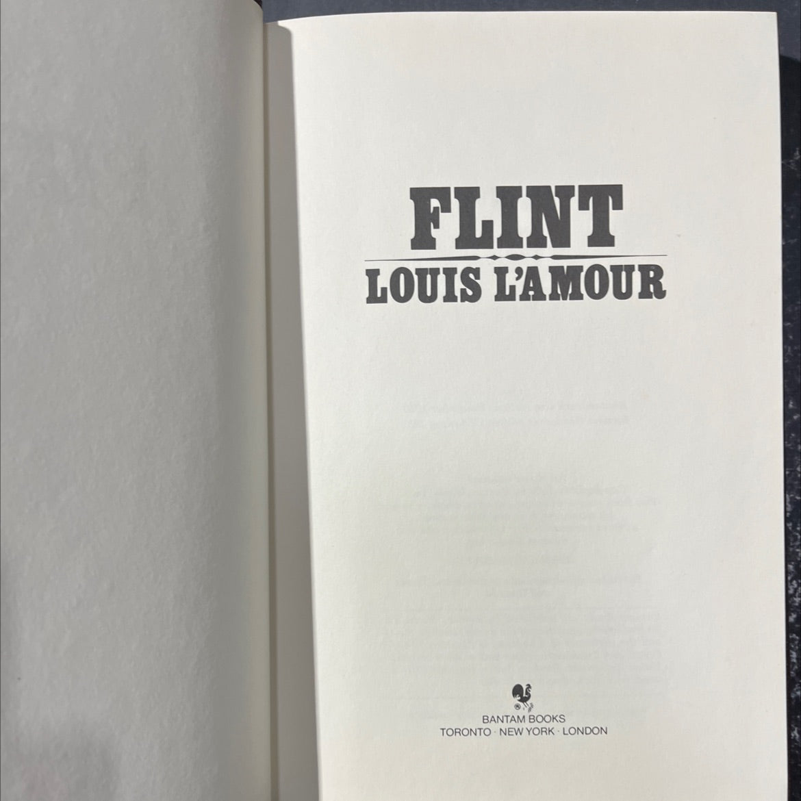 flint book, by louis l'amour, 1981 Leather image 2