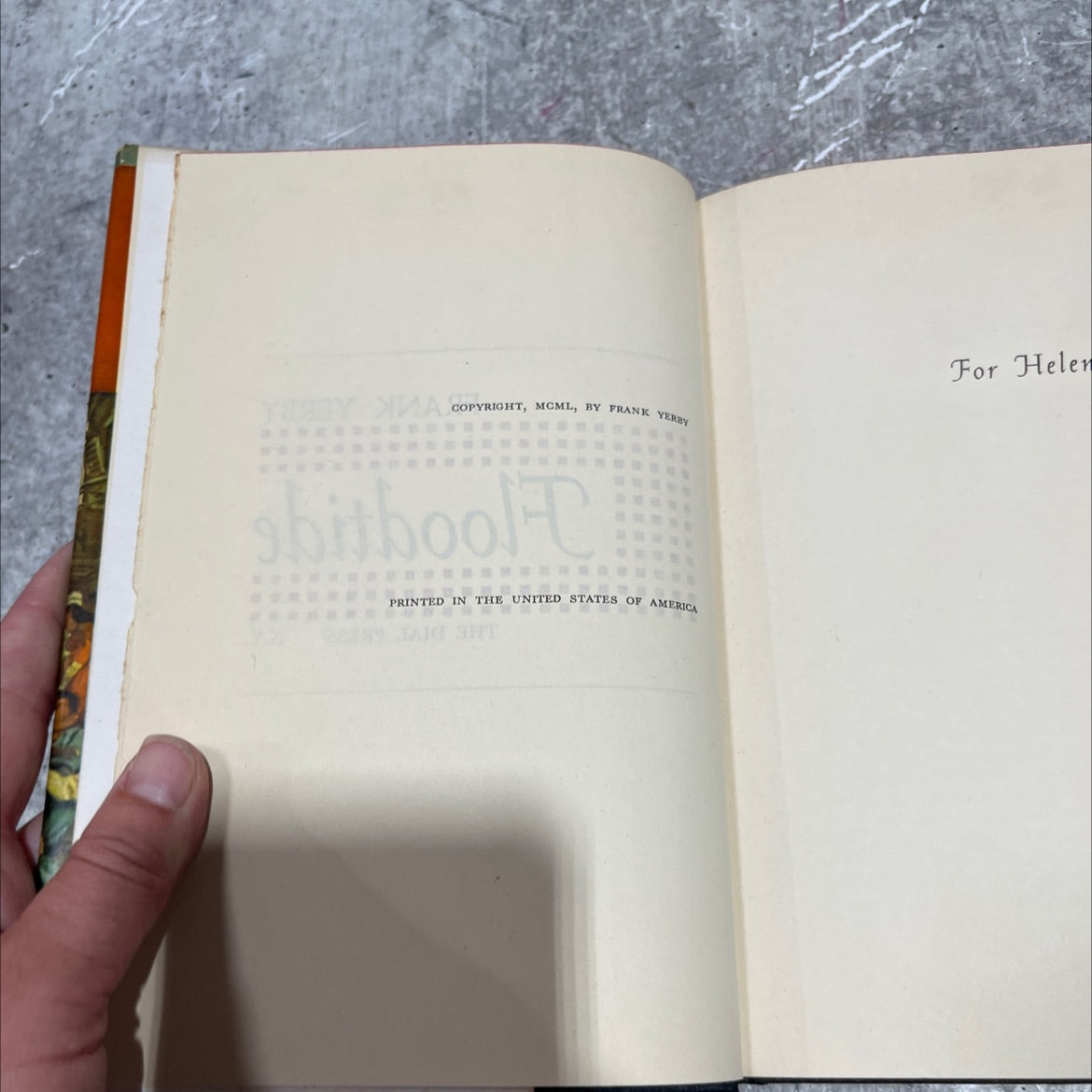 floodtide book, by frank yerby, 1950 Hardcover image 3