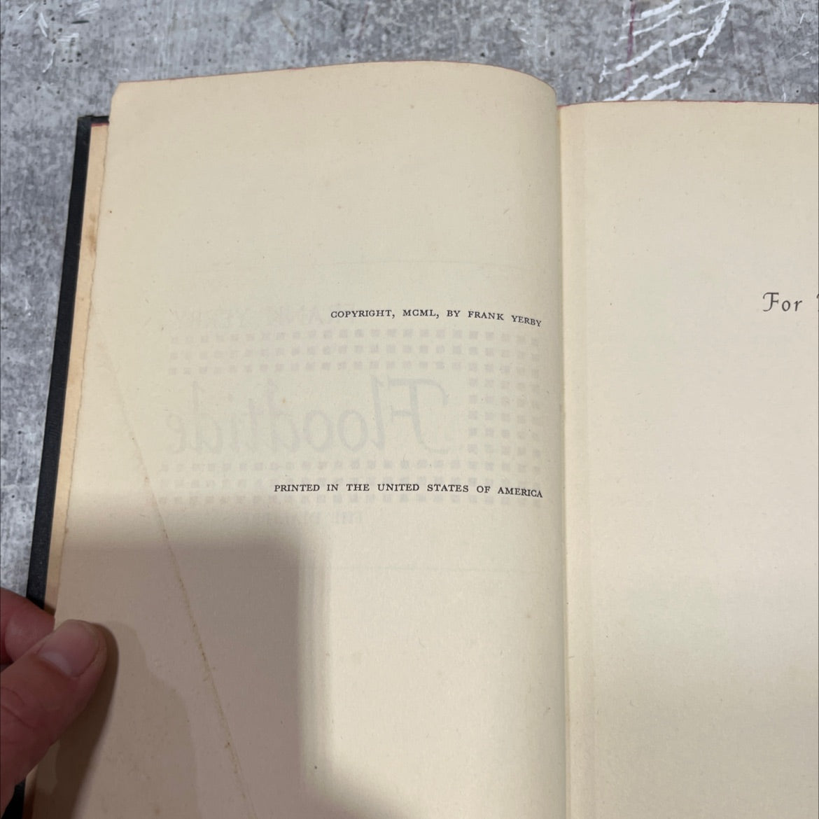 floodtide book, by frank yerby, 1950 Hardcover image 3