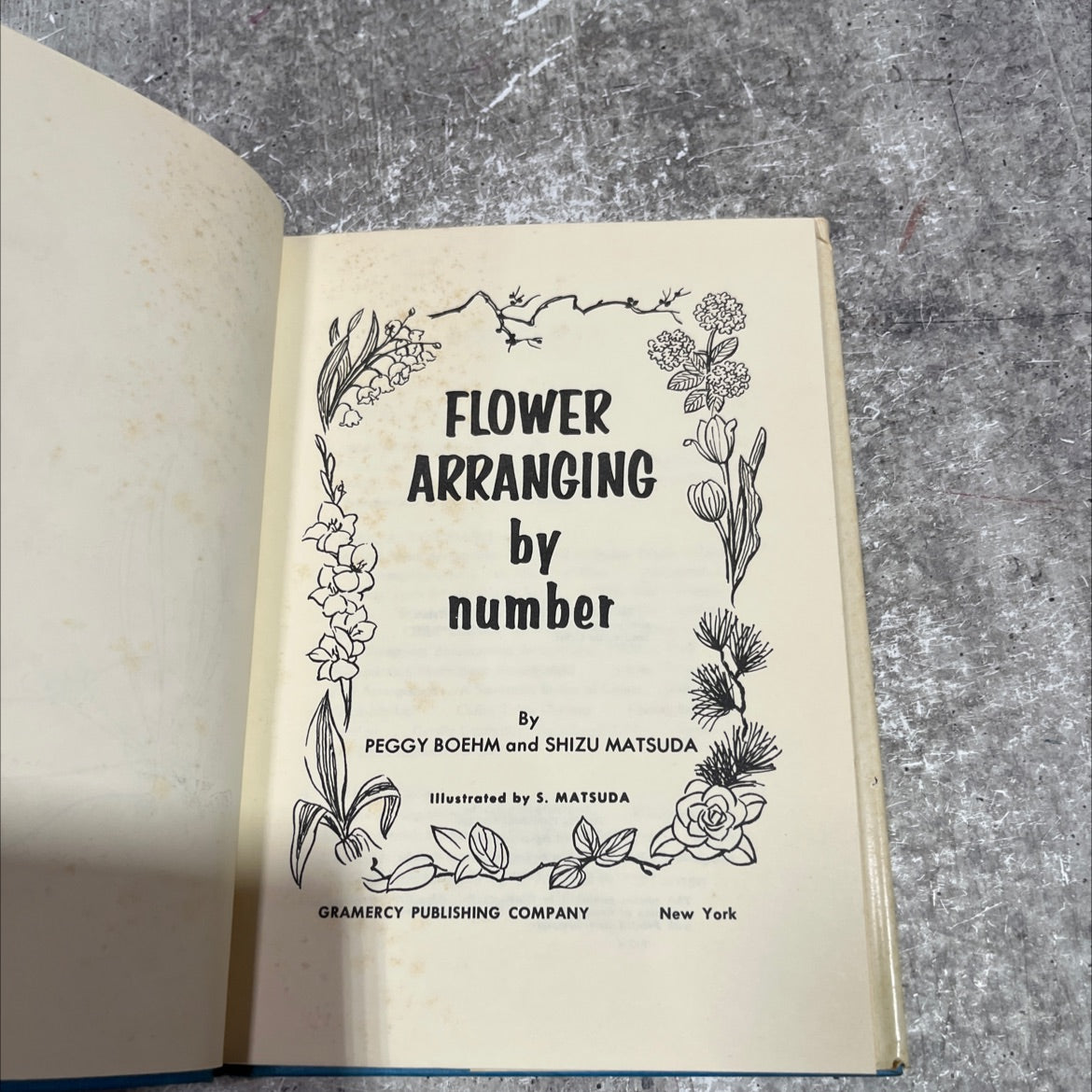 flower arranging by number book, by peggy boehm and shizu matsuda, 1961 Hardcover image 2