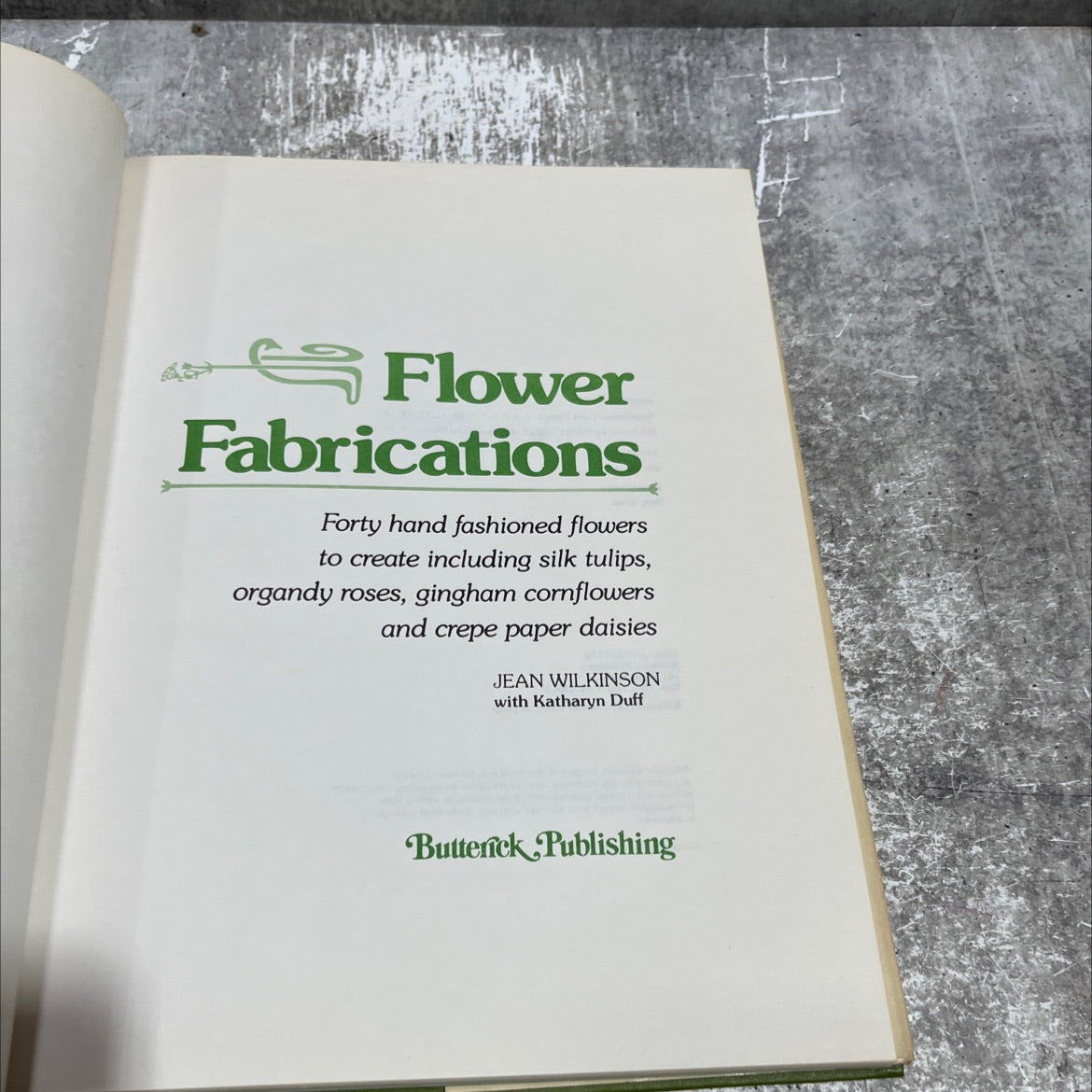 flower fabrications book, by jean wilkinson, 1977 Hardcover image 2