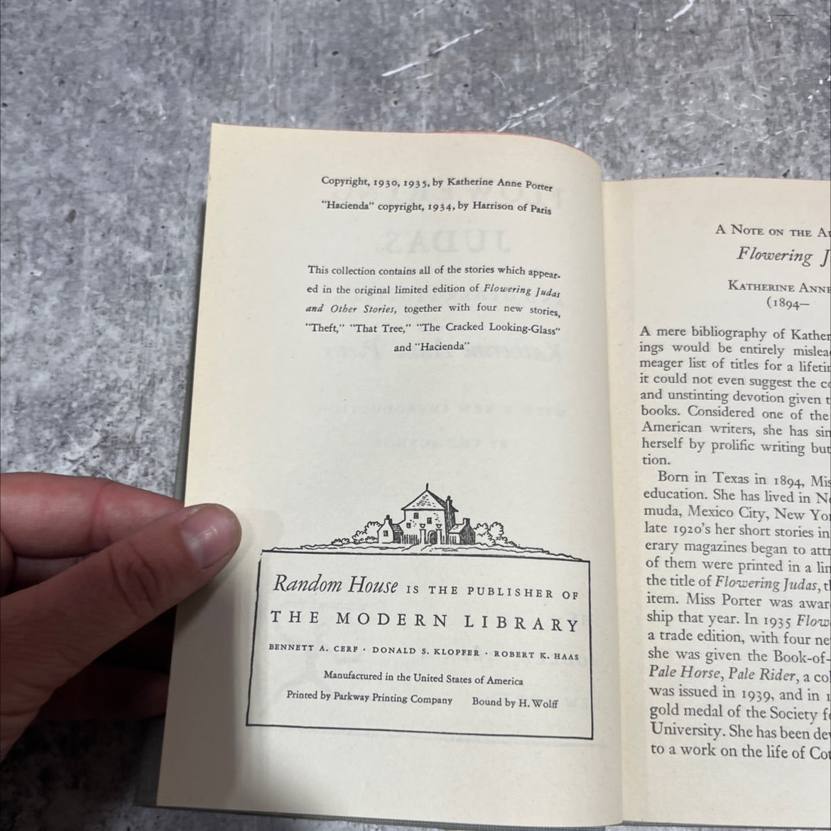 flowering judas and other stories book, by katherine anne porter, 1935 Hardcover image 3