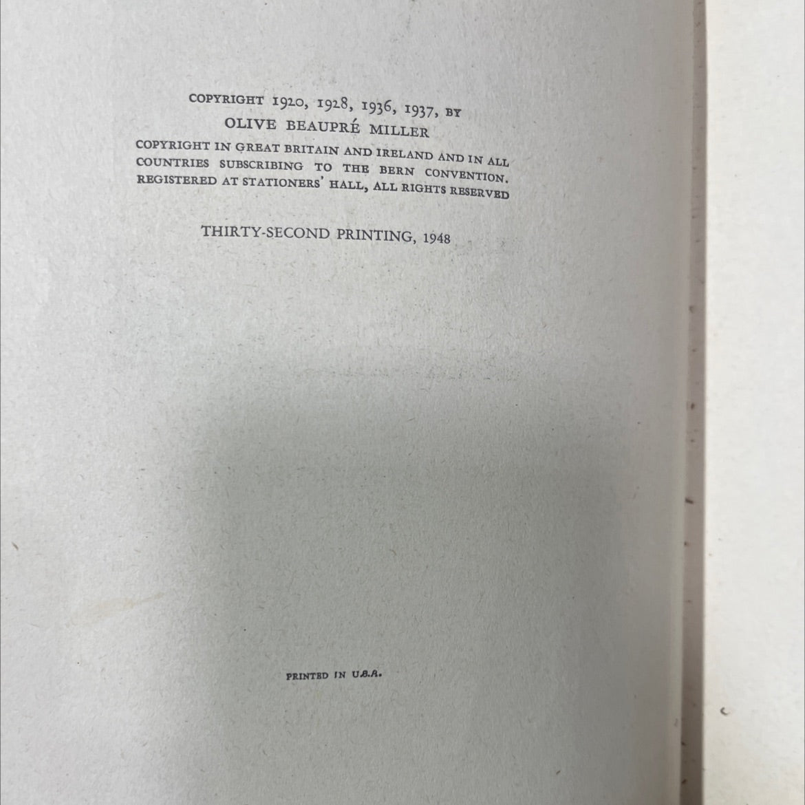 flying sails of my book house book, by olive beaupré miller, 1948 Hardcover image 3