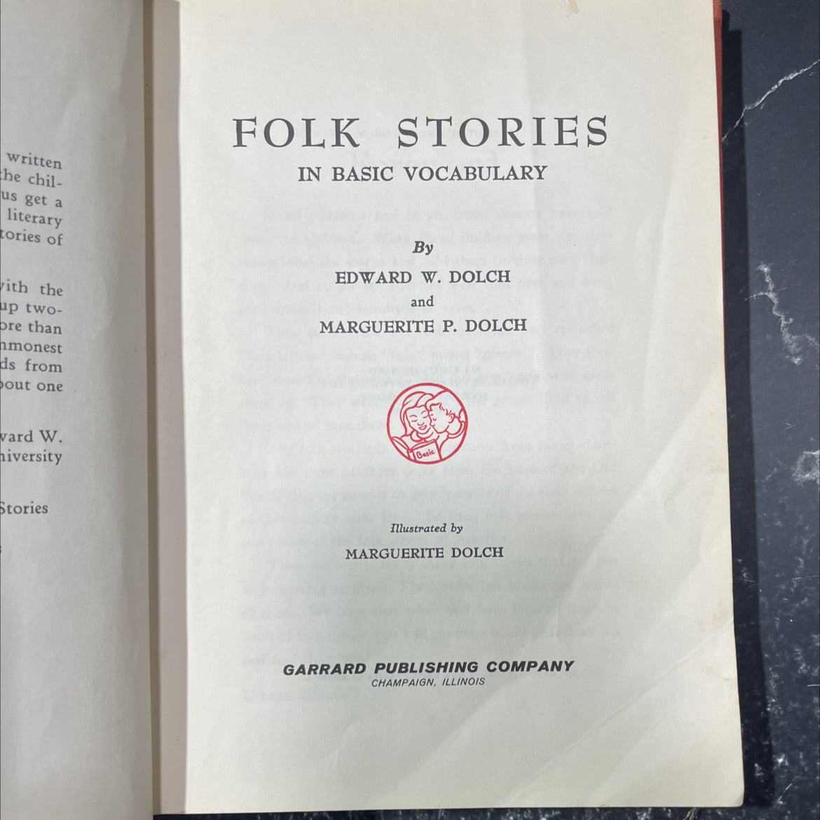 folk stories in basic vocabulary book, by edward w. dolch and marguerite p. dolch, 1952 Hardcover image 2