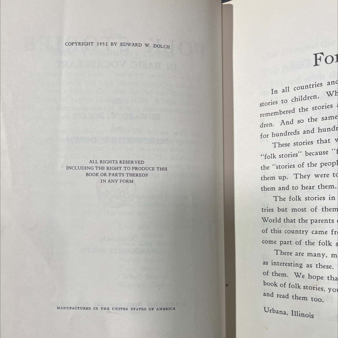 folk stories in basic vocabulary book, by edward w. dolch and marguerite p. dolch, 1952 Hardcover image 3