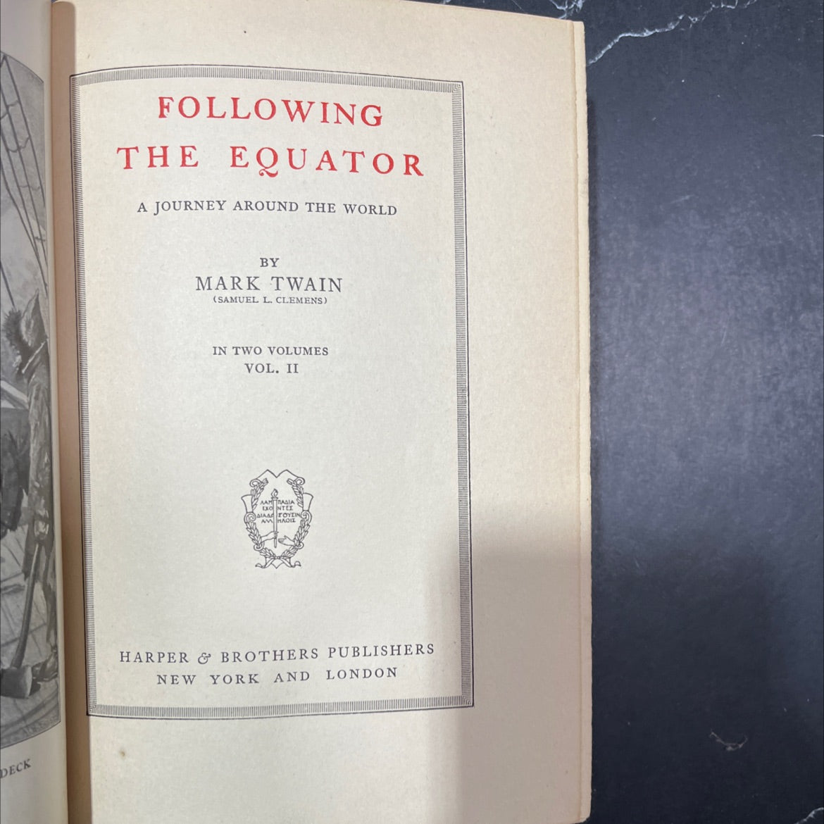 following the equator a journey around the world book, by mark twain, 1899 Hardcover image 2