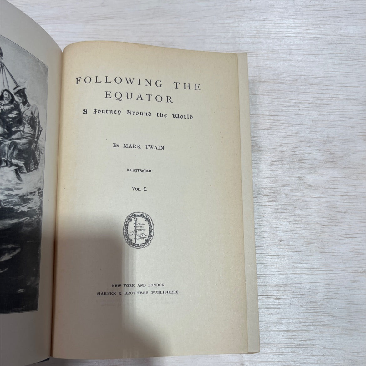 following the equator a journey around the world book, by mark twain, 1925 Hardcover image 2
