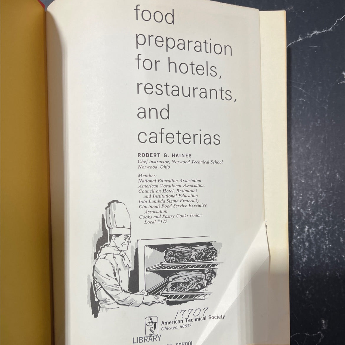 food preparation for hotels, restaurants, and cafeterias book, by Robert G. Haines, 1971 Hardcover image 2