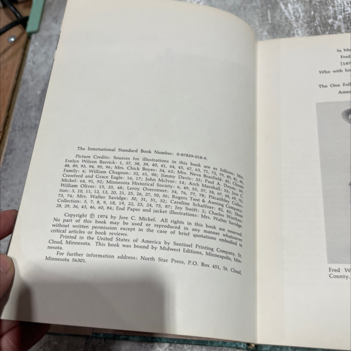 footlights on the prairie book, by jere c. mickel, 1974 Hardcover image 3