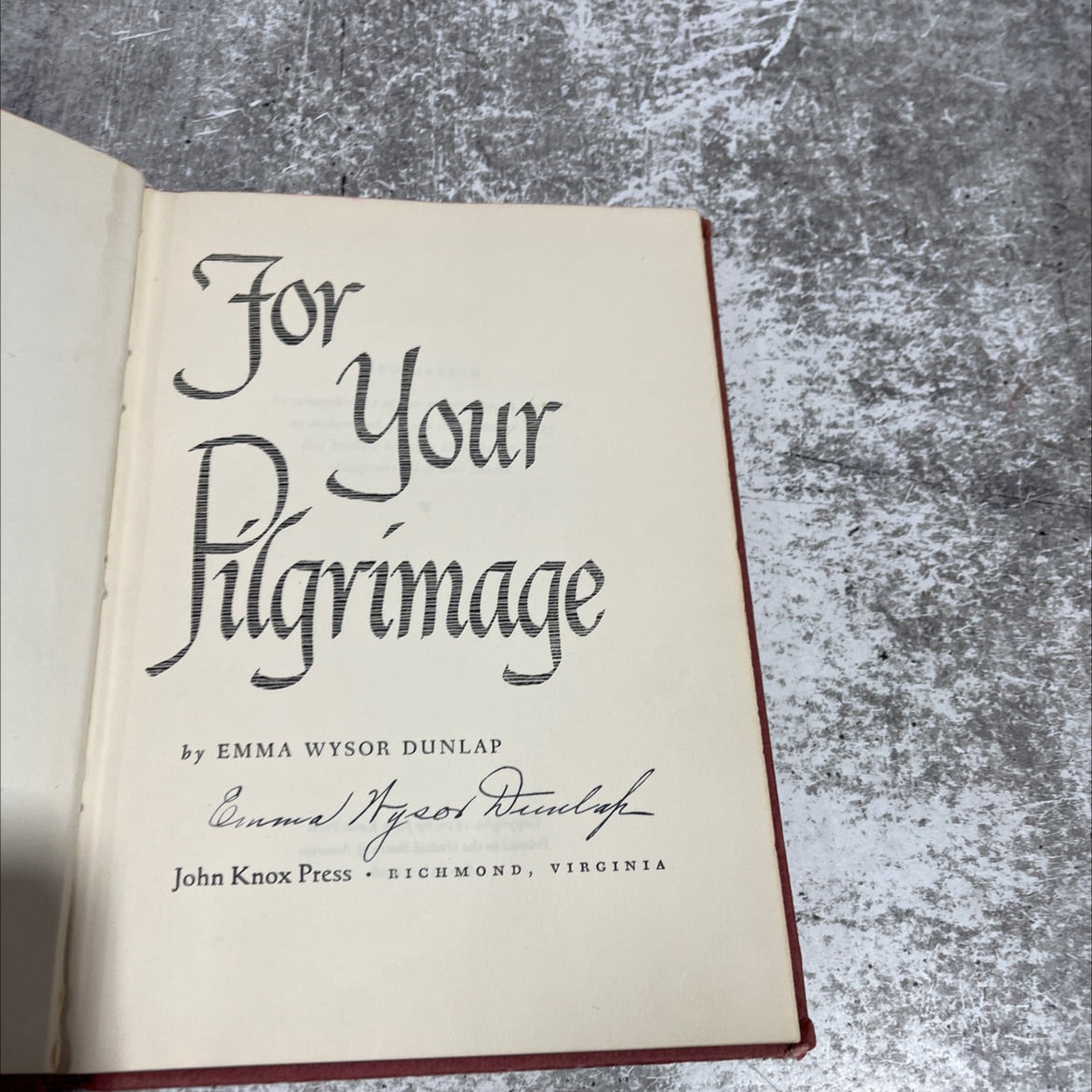 for your pilgrimage book, by emma wysor dunlap, 2023 Hardcover image 2