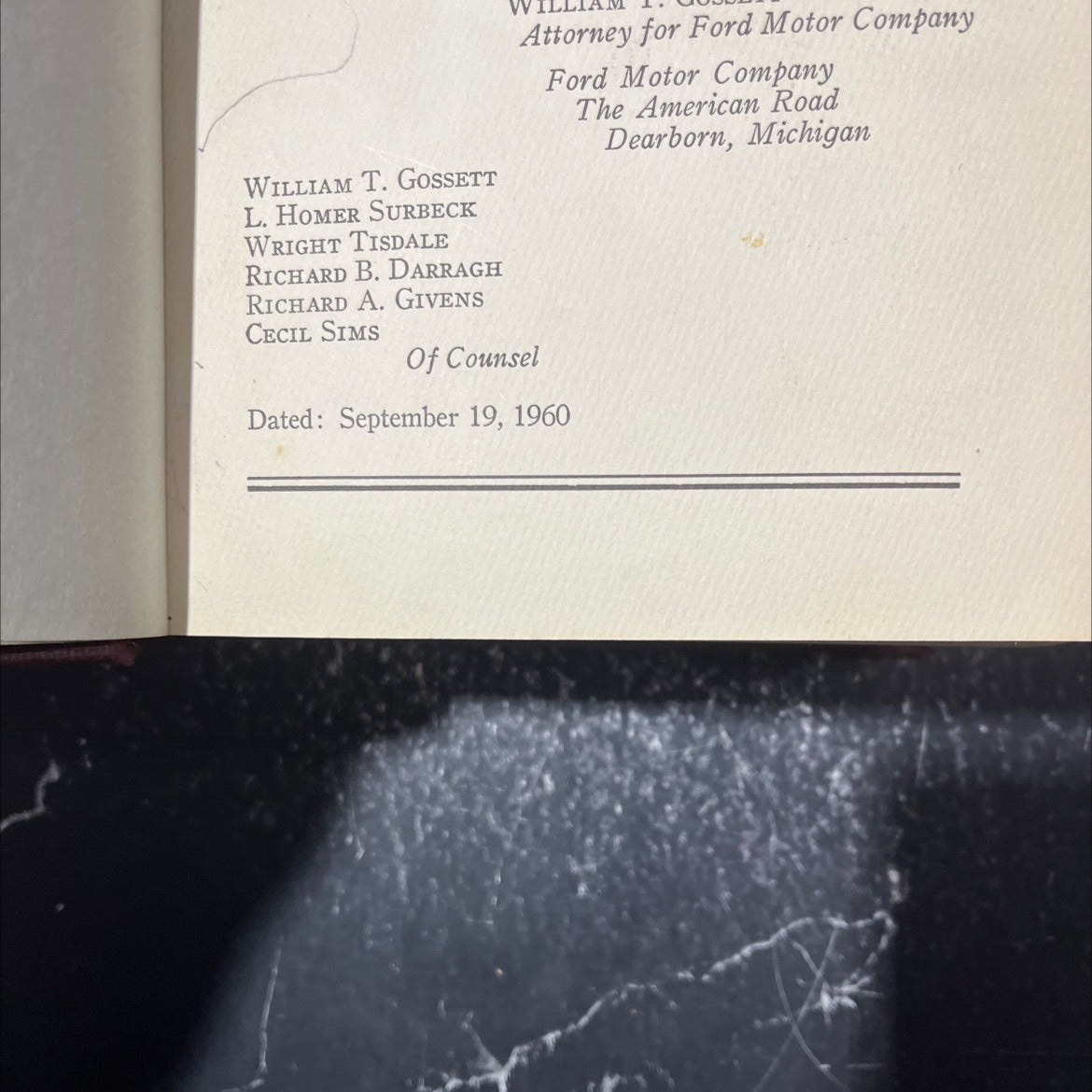 ford motor company vs chester r. pace book, by unknown, 1960 Hardcover image 3