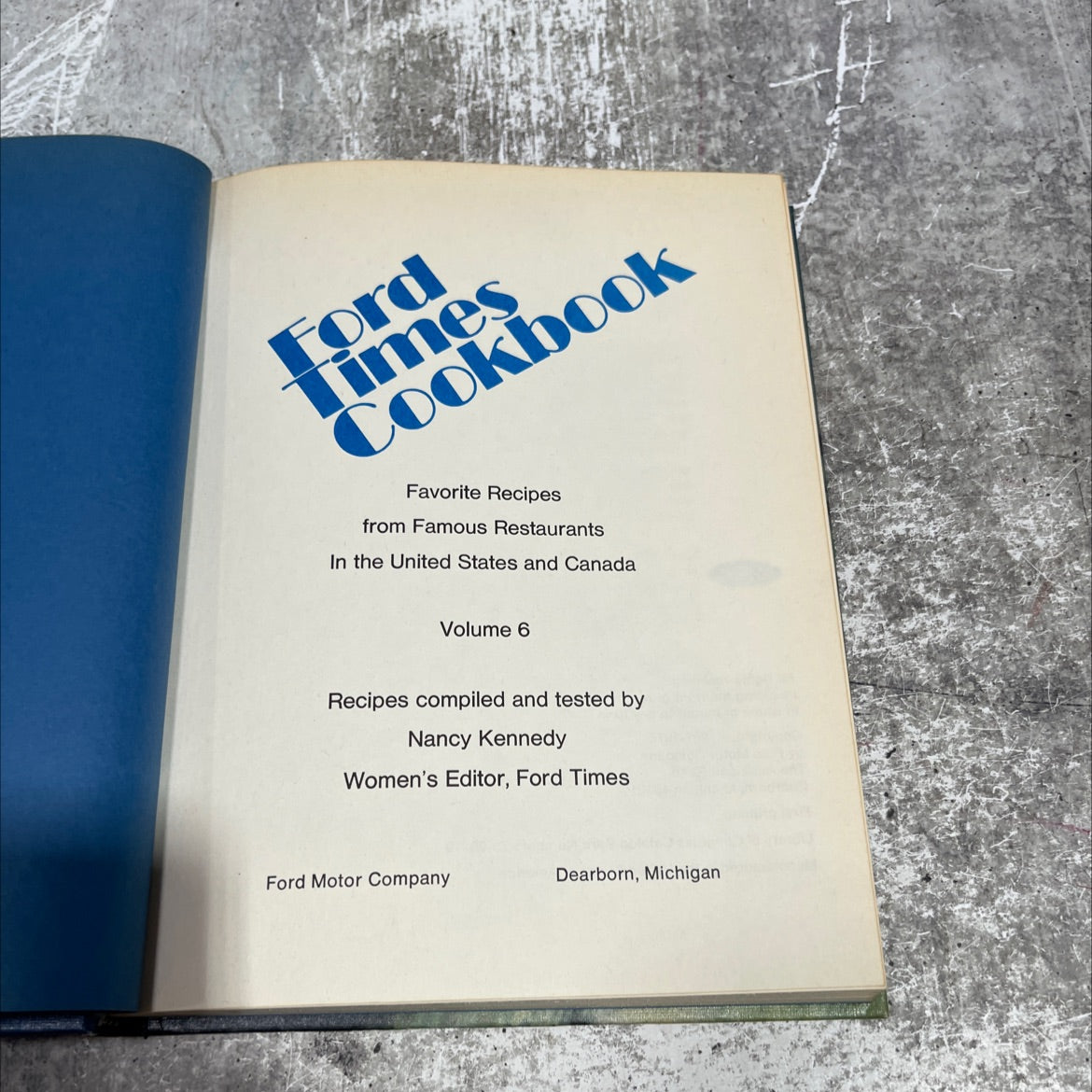 ford times cookbook favorite recipes from famous restaurants in the united states and canada volume 6 book, by Nancy image 2