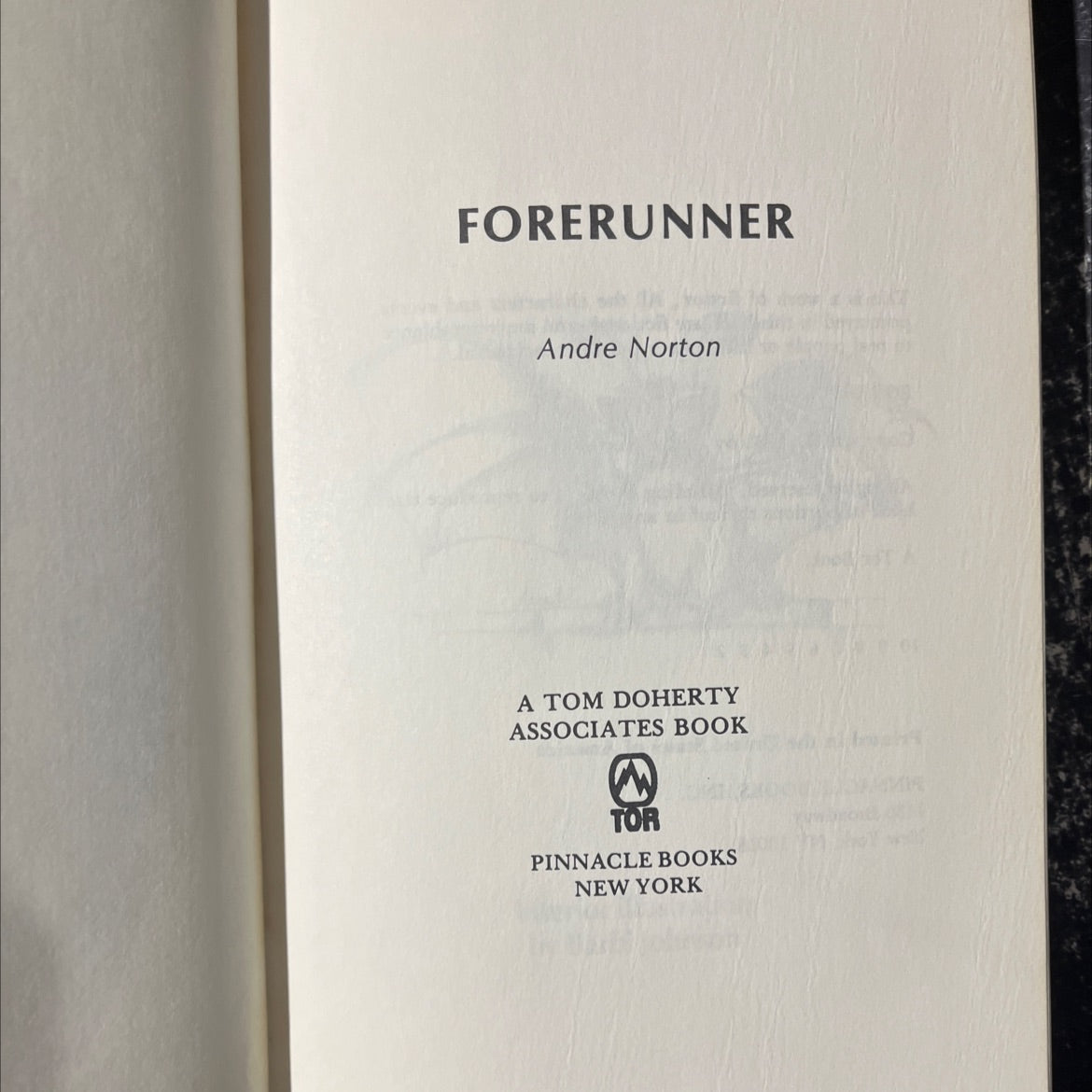 forerunner book, by andre norton, 1981 Hardcover image 2