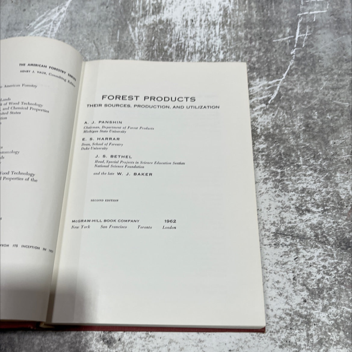 forest products their sources, production, and utilization book, by a. j. panshin, e. s. harrar, j. s. bethel, w. j. image 2