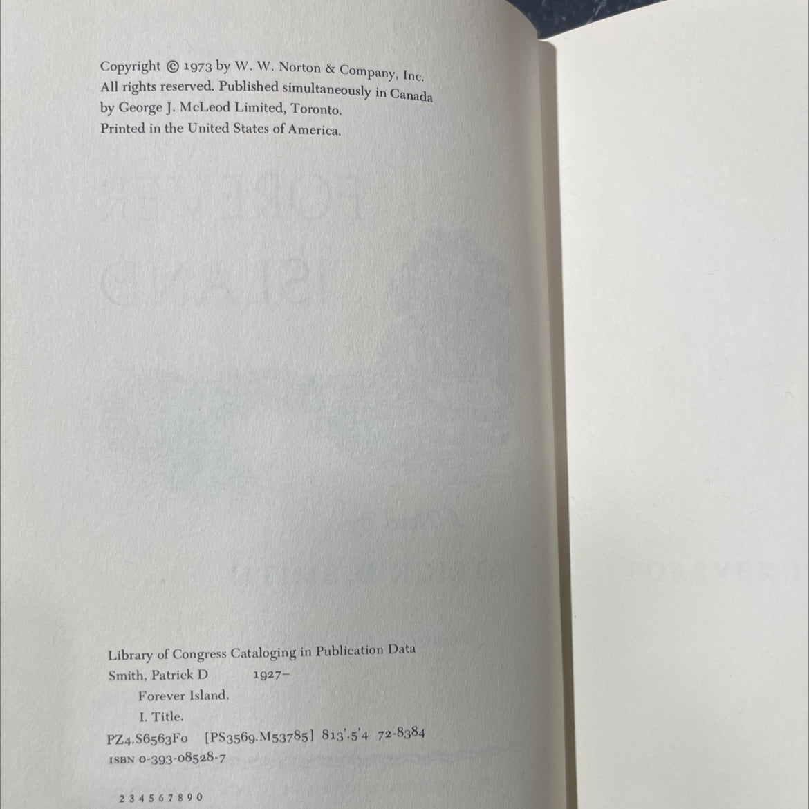 SIGNED forever island book, by patrick d. smith, 1973 Hardcover image 3