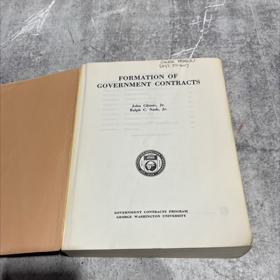 formation of government contracts book, by John Cibinic, Jr., Ralph C. Nash, Jr., 1982 Paperback image 2