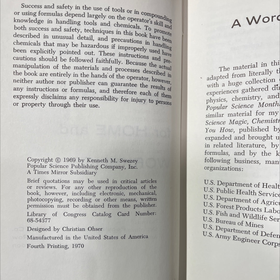 formulas, tips and data for home and workshop book, by kenneth m. swezey, 1970 Hardcover image 3