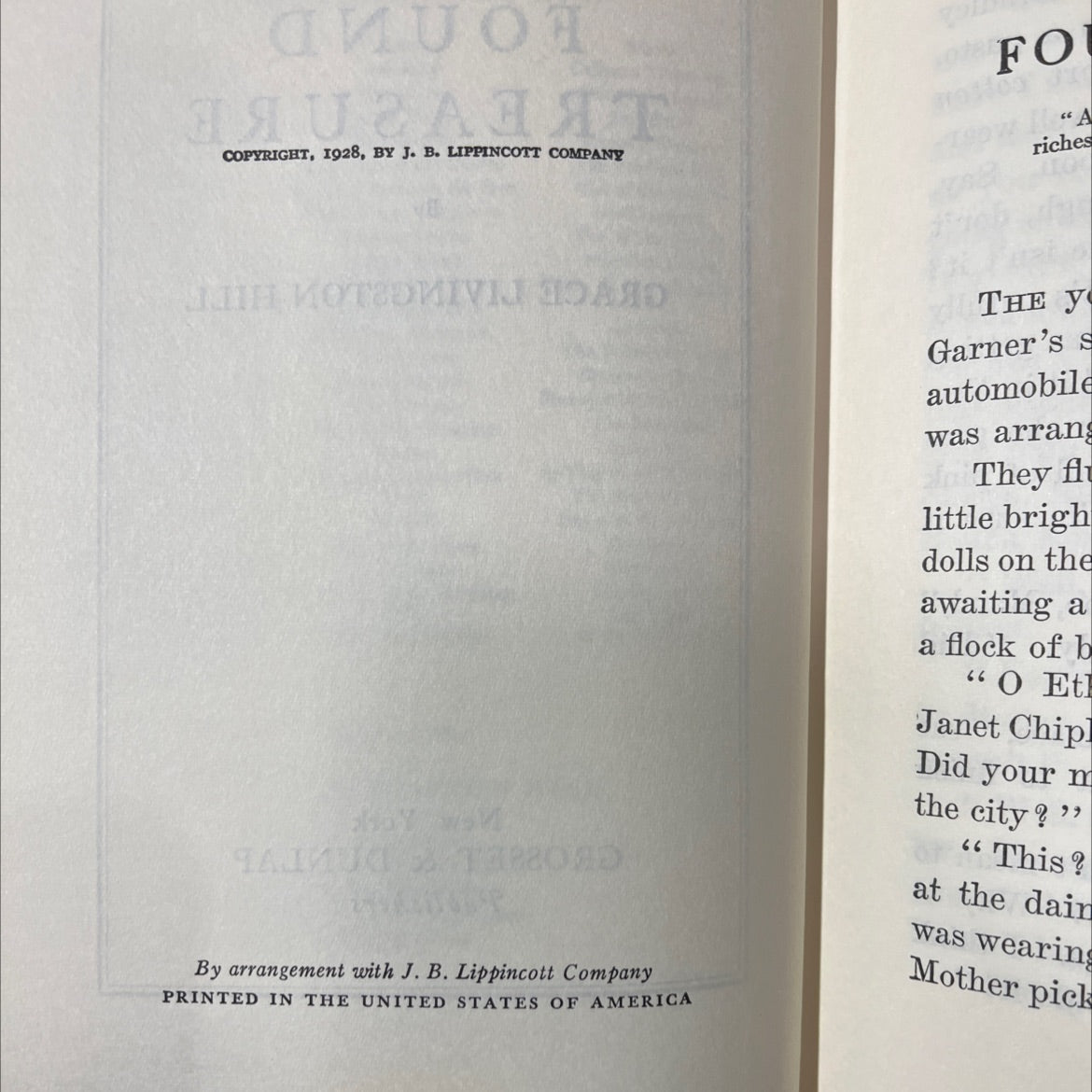found treasure book, by grace livingston hill, 1928 Hardcover image 3