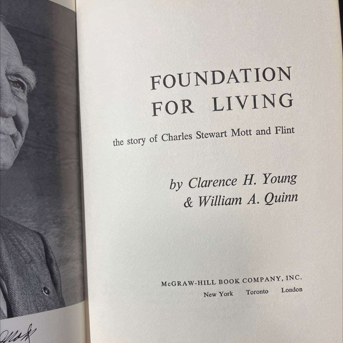 foundation for living book, by clarence h. young & william a. quinn, 1963 Hardcover image 2