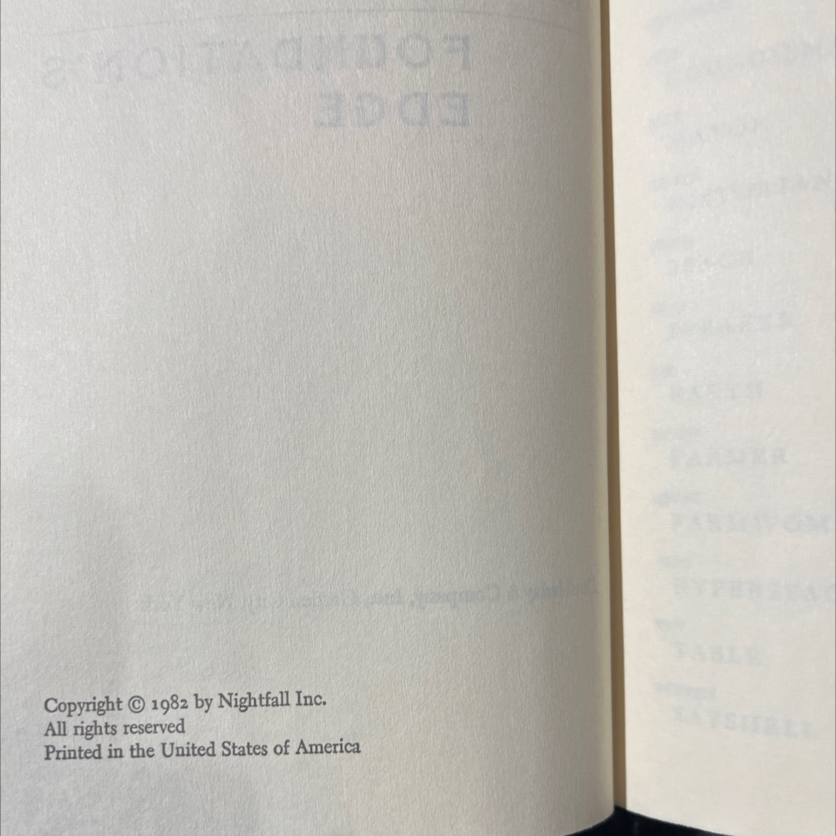 foundation's edge book, by isaac asimov, 1982 Hardcover image 3