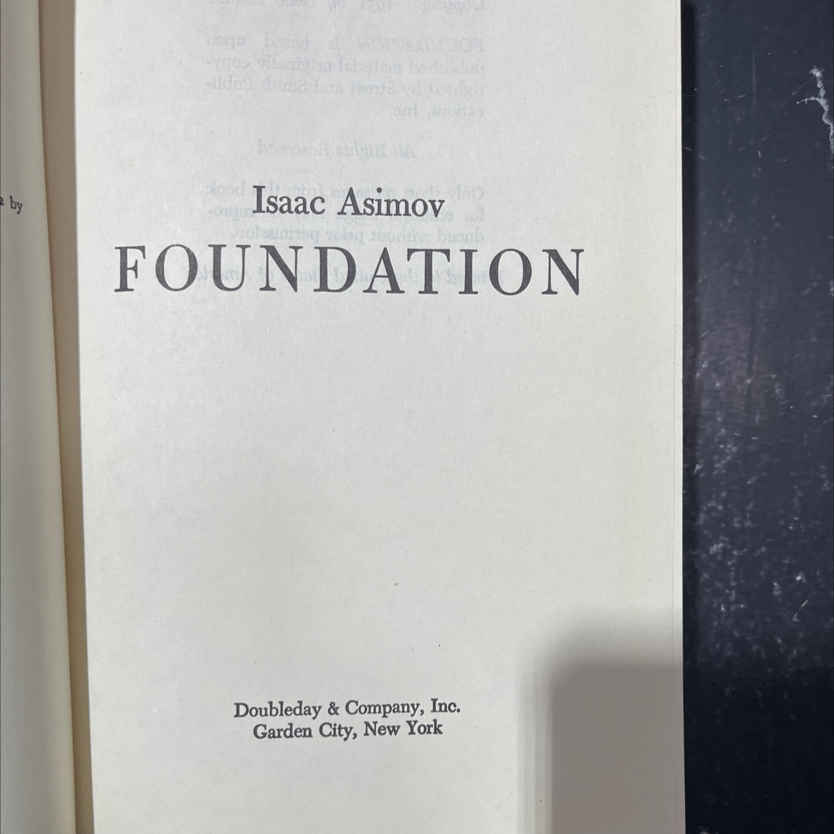 foundation book, by Isaac Asimov, 1951 Hardcover image 2