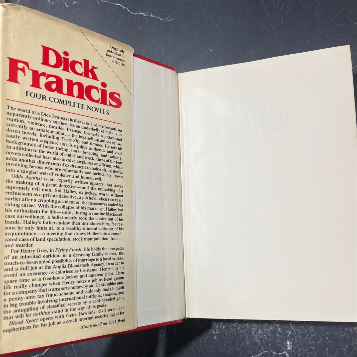 four complete novels book, by dick francis, 1984 Hardcover image 4