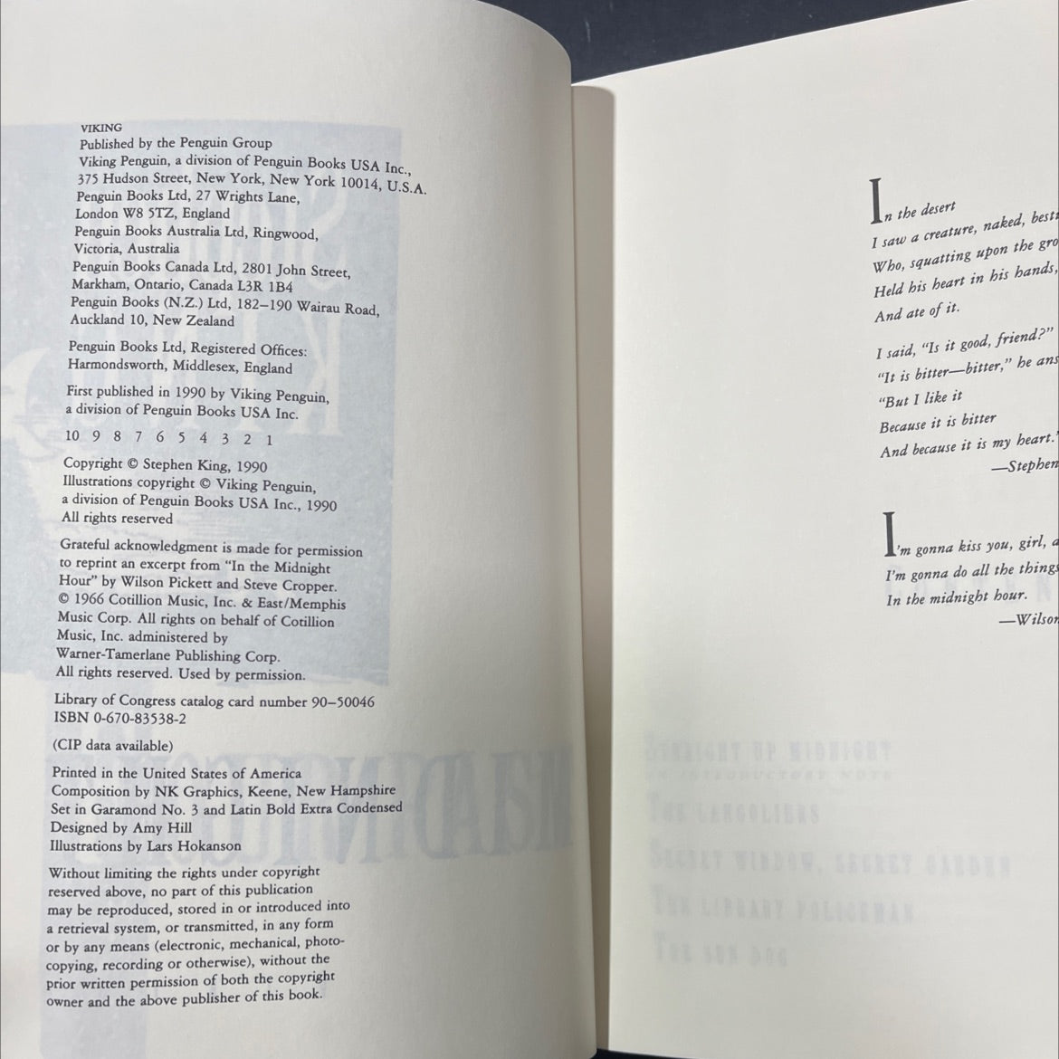 four past midnight book, by Stephen King, 1990 Hardcover image 3