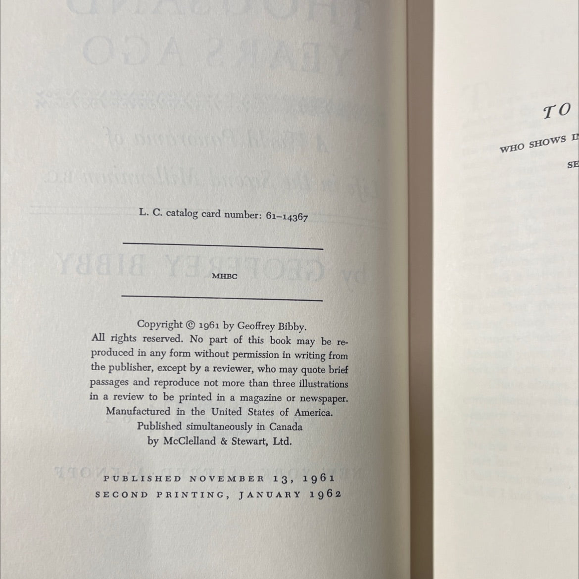 four thousand years ago a world panorama of life in the second millennium b.c. book, by geoffrey bibby, 1962 Hardcover image 3