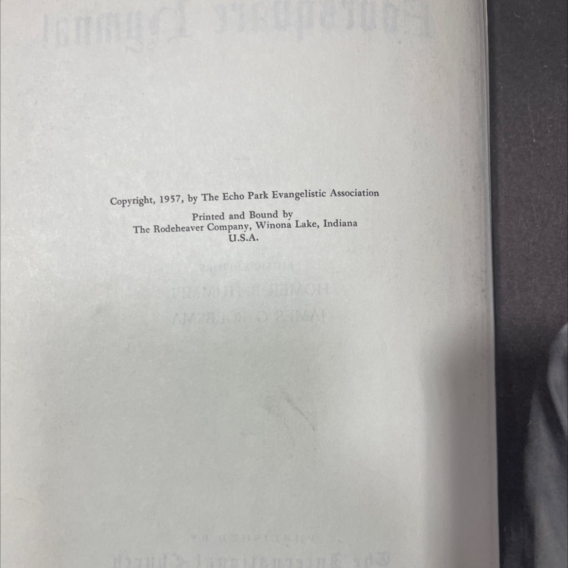 foursquare hymnal book, by homer r. hummel, james g. boersma, 1957 Hardcover image 3