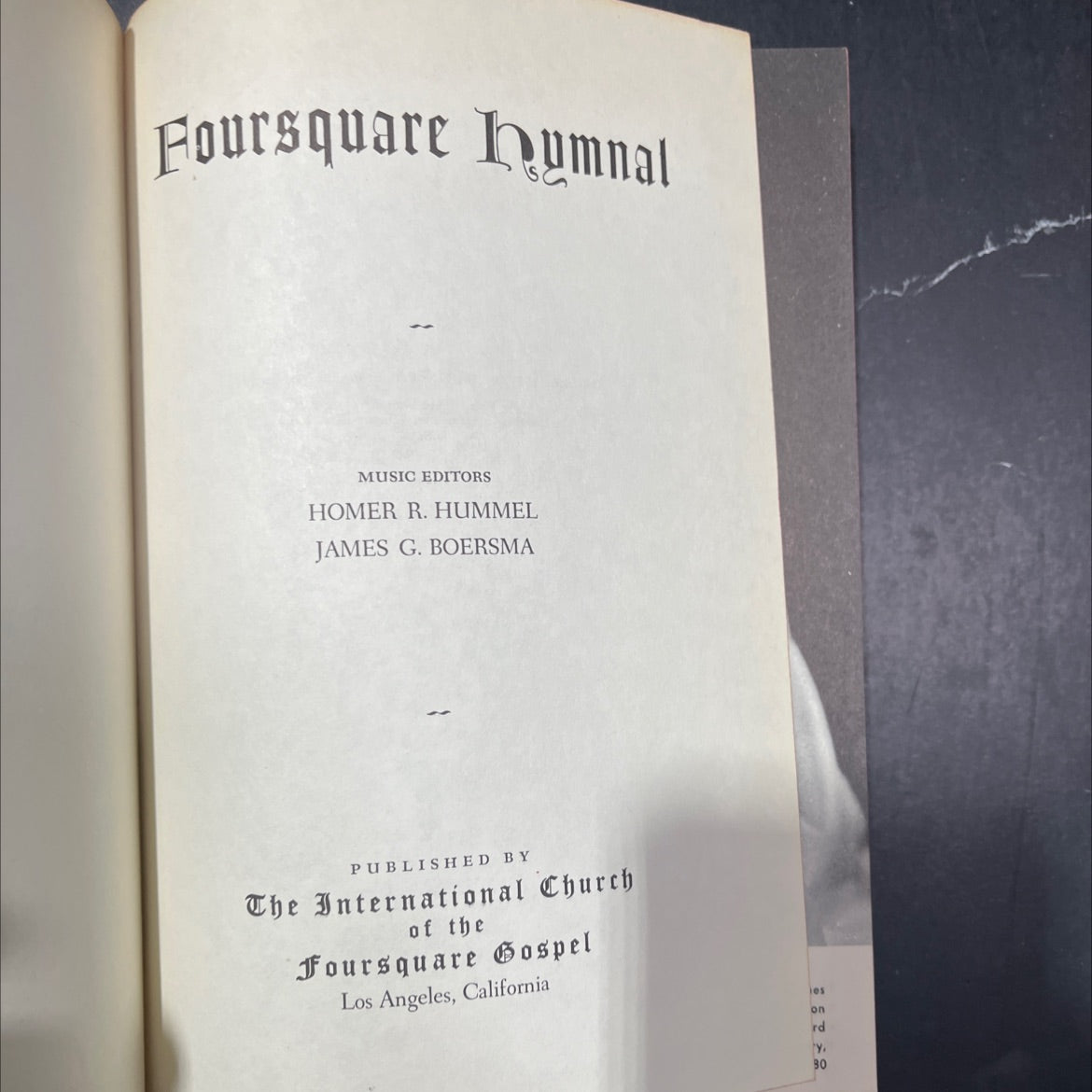 foursquare hymnal book, by homer r. hummel, james g. boersma, 1957 Hardcover image 2
