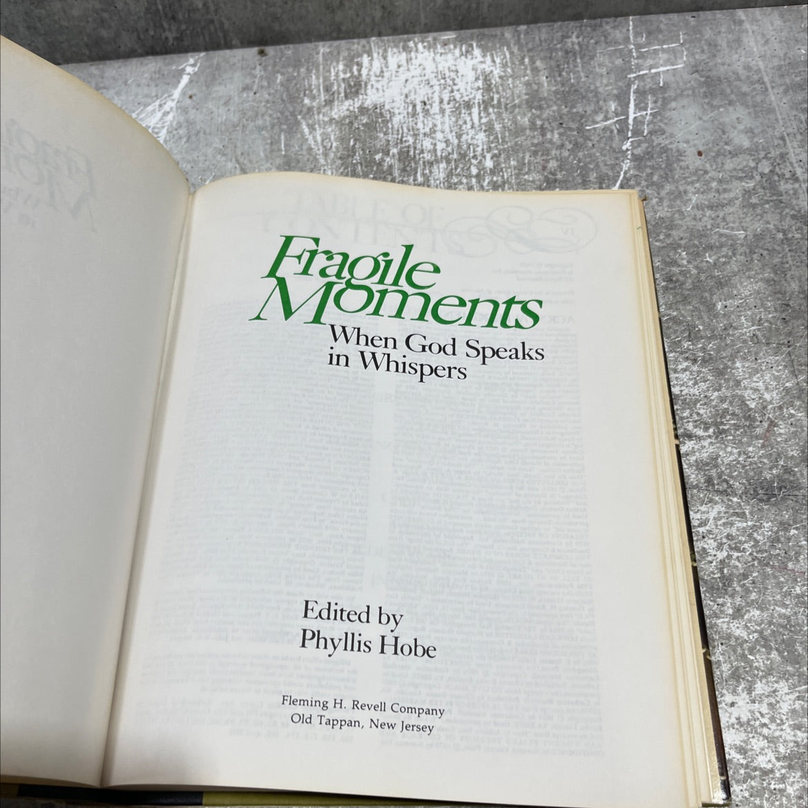 fragile moments when god speaks in whispers book, by Phyllis Hobe Fleming, 1980 Hardcover image 2
