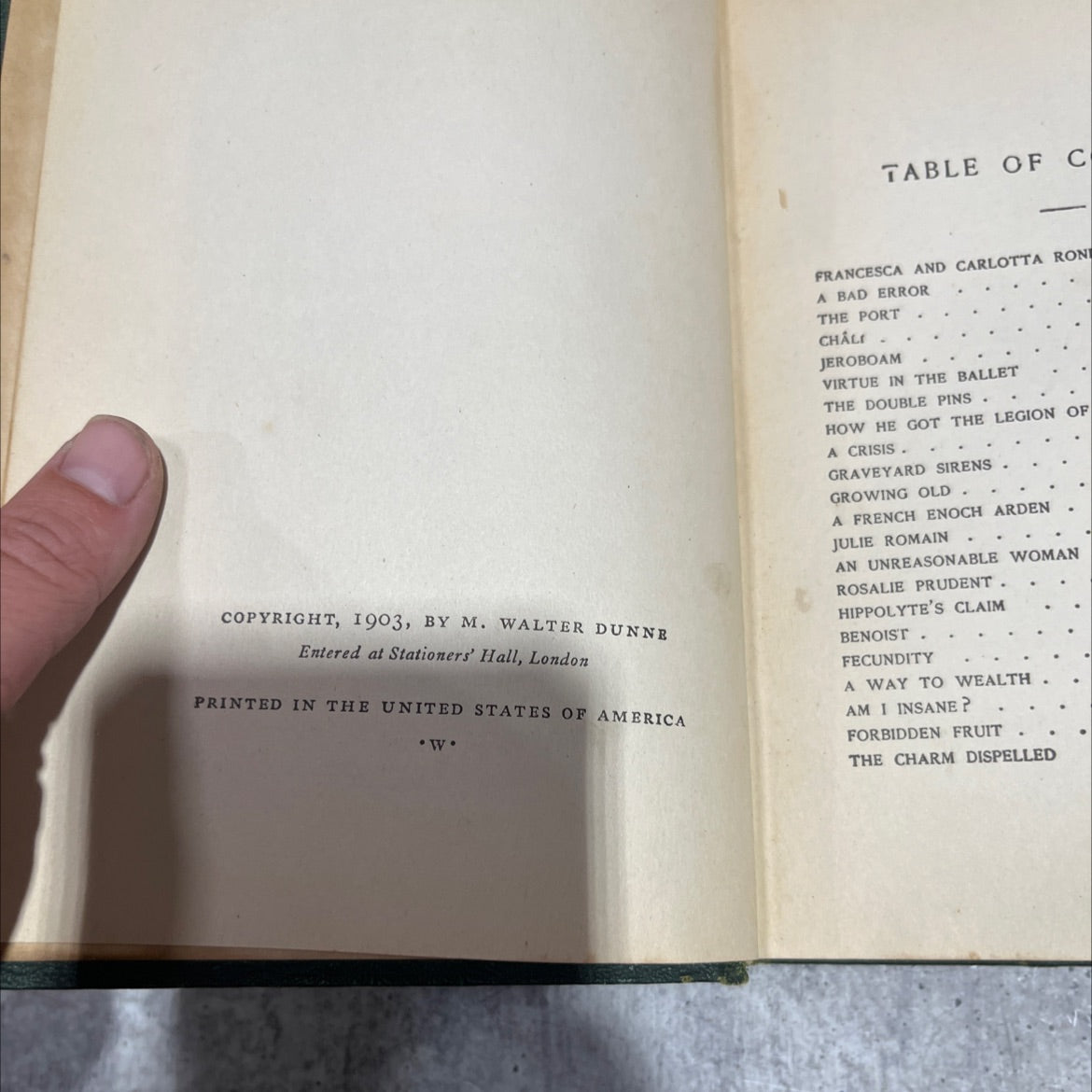 francesca and carlotta rondoli and other stories book, by guy de maupassant, 1903 Hardcover image 3