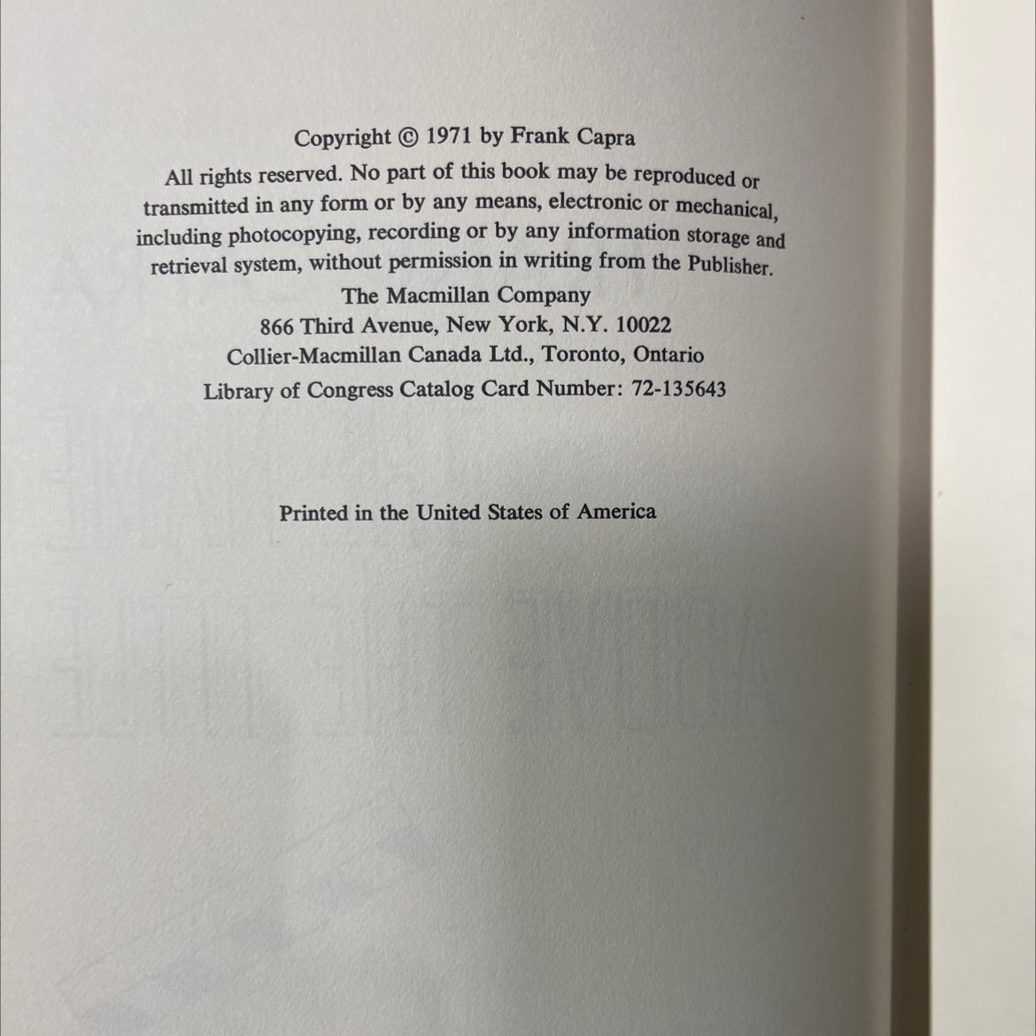 frank capra the name above the title an autobiography book, by Frank Capra, 1971 Hardcover image 3