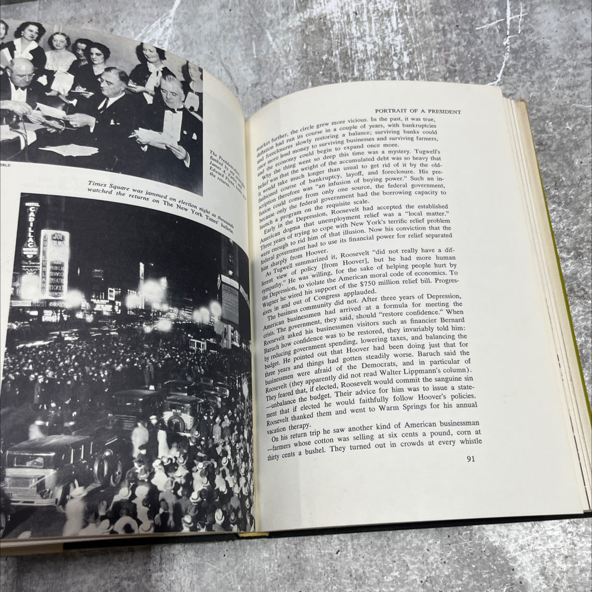 franklin d. roosevelt: portrait of a president book, by joseph gies, 1971 Hardcover image 4