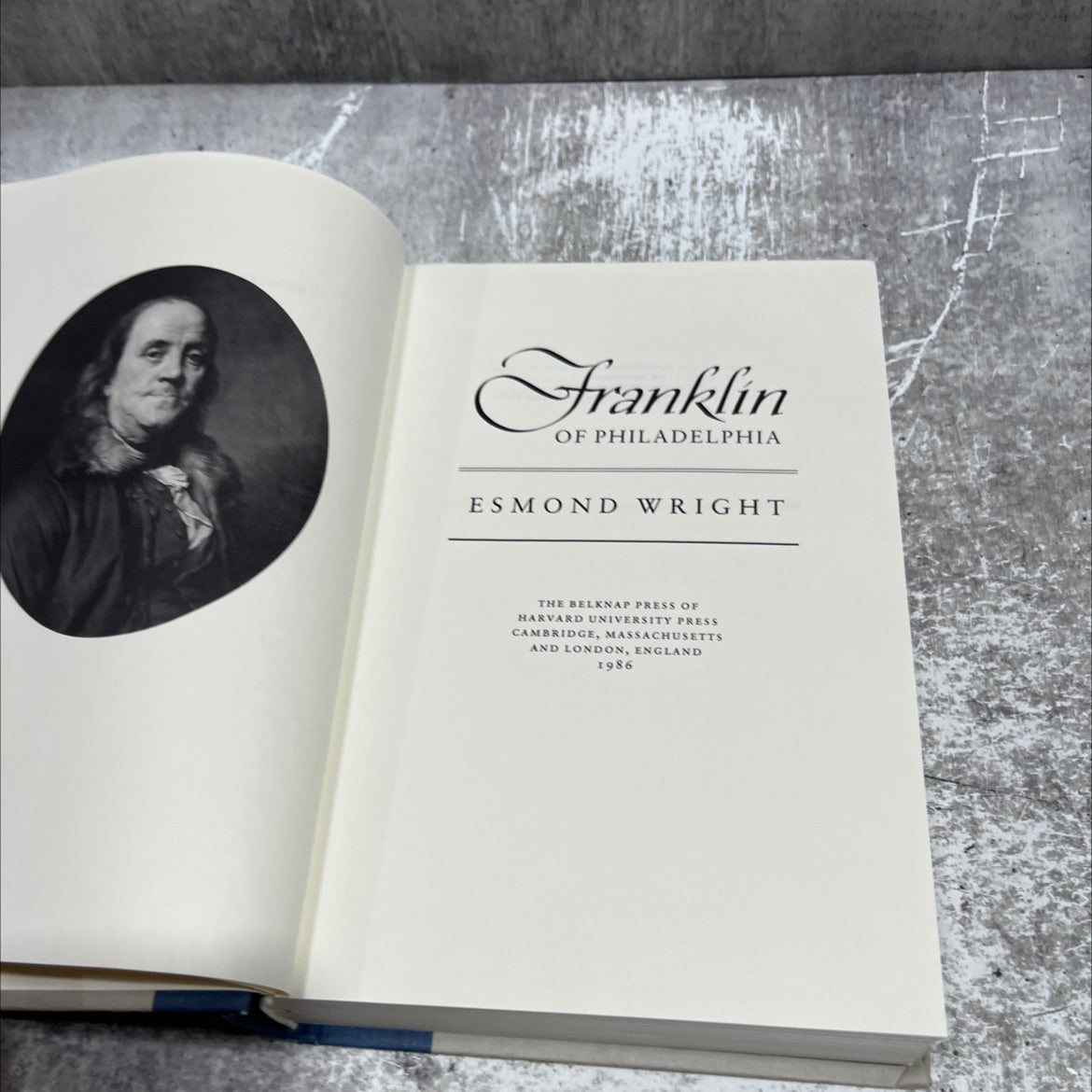 franklin of philadelphia book, by esmond wright, 1986 Hardcover image 2