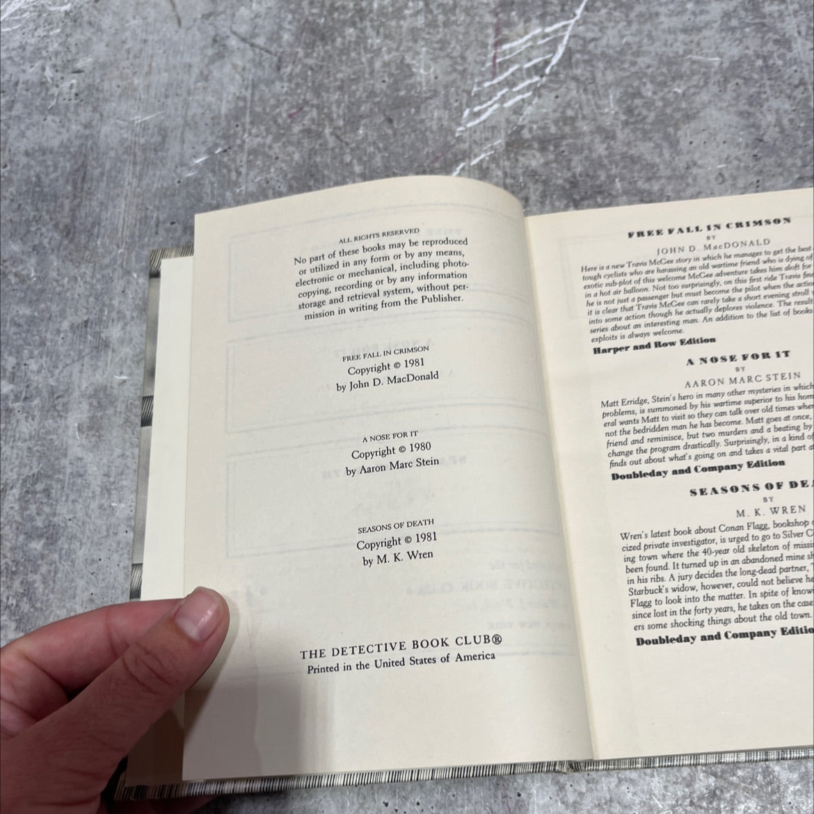 free fall in crimson book, by john d. macdonald, 1981 Hardcover image 3