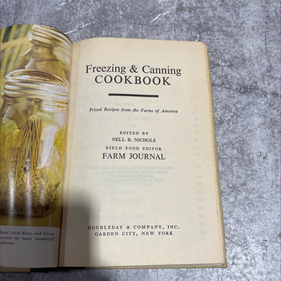 freezing & canning cookbook prized recipes from the farms of america book, by nell b. nichols, 1964 Hardcover image 2