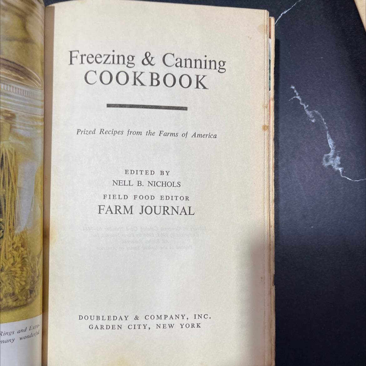freezing & canning cookbook prized recipes from the farms of america book, by nell b. nichols, 1964 Hardcover image 2