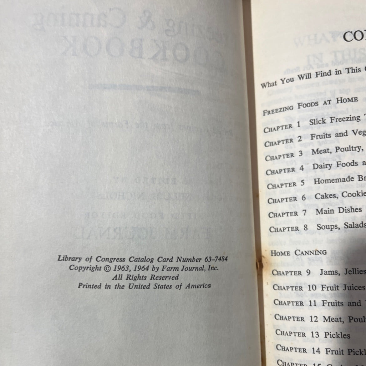 freezing & canning cookbook prized recipes from the farms of america book, by nell b. nichols, 1964 Hardcover image 3