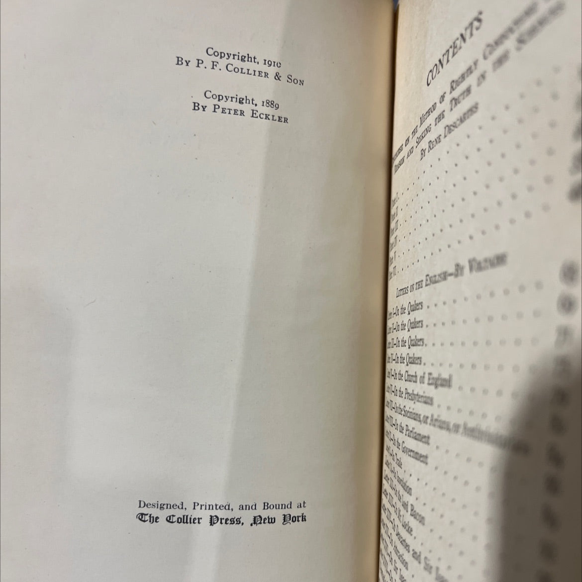french and english philosophers book, by charles w eliot, 1910 Hardcover image 3