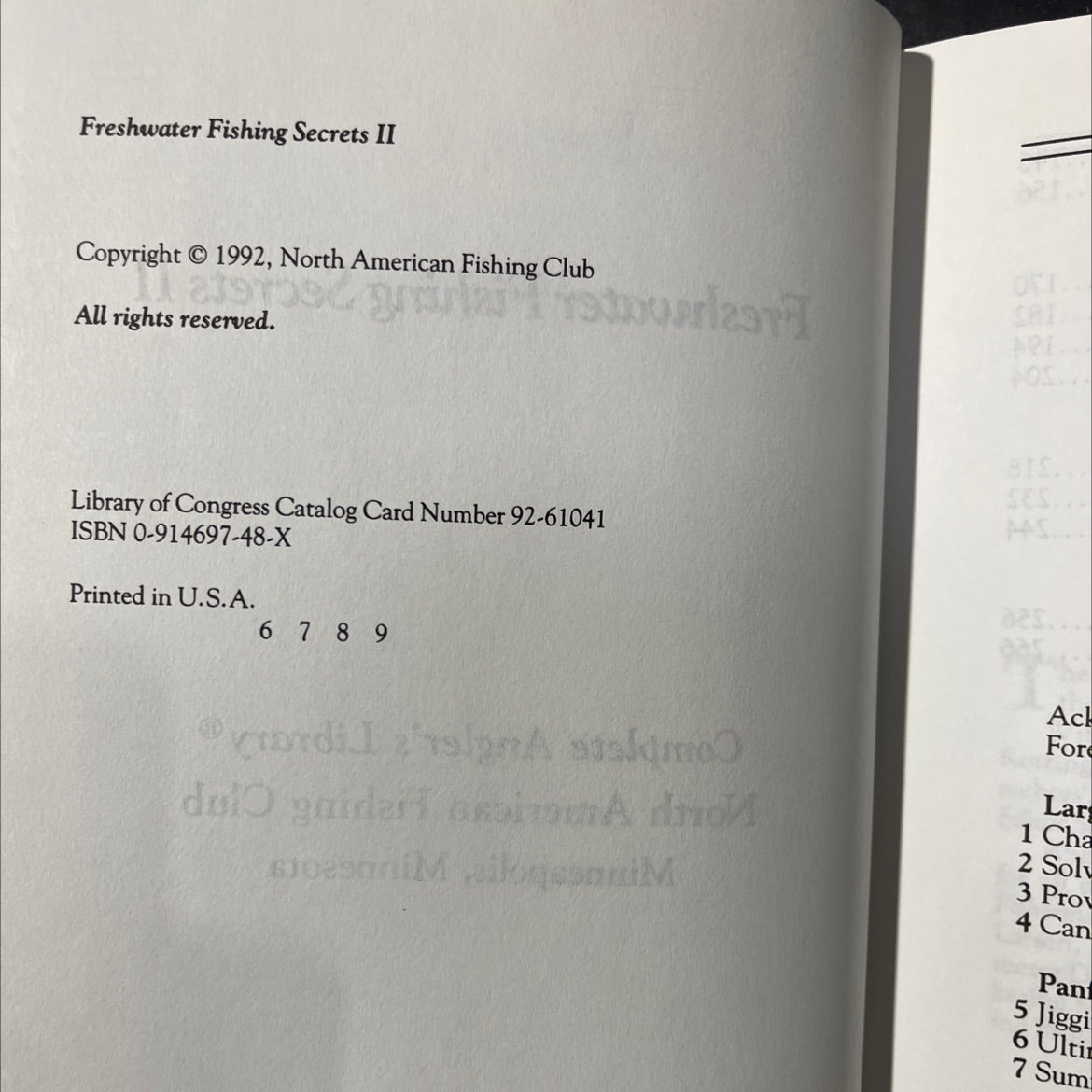 freshwater fishing secrets ii book, by north american fishing club, 1992 Hardcover image 3