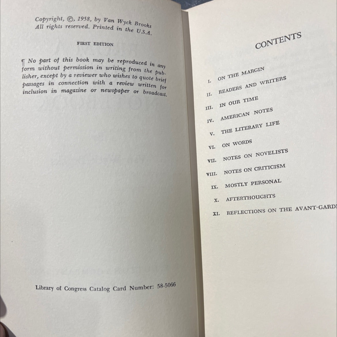 from a writer's notebook book, by van wyck brooks, 1958 Hardcover image 3